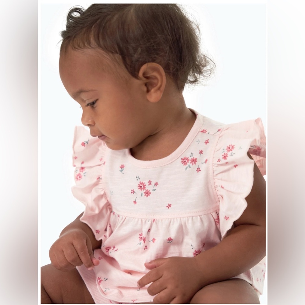 Modern Moments By Gerber 4 Piece Baby Girls 100% Organic Cotton Set Brand New!